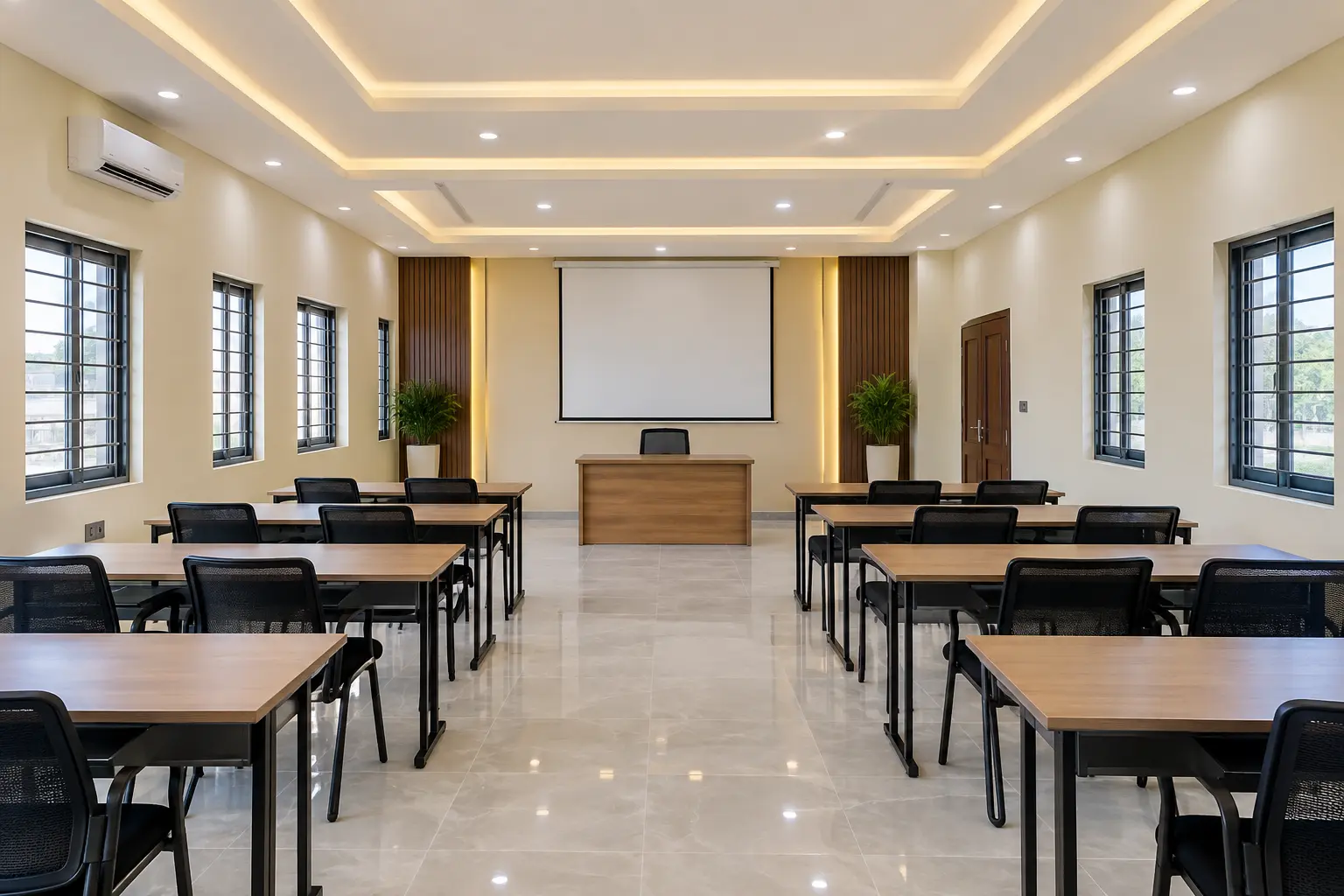 Sample completed training hall renovation