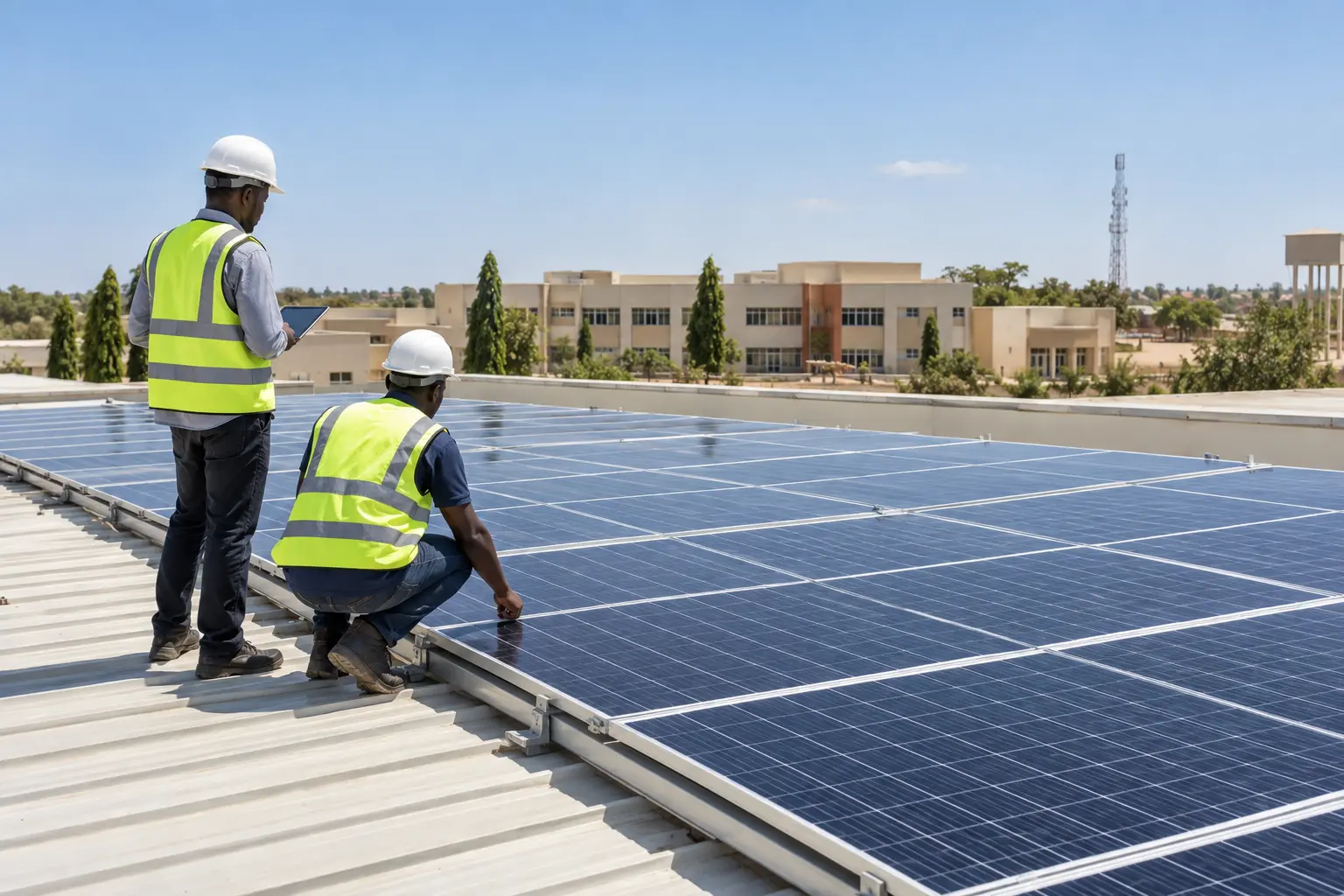 Sample rooftop solar installation